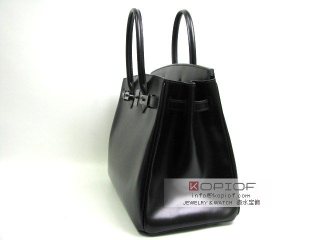 エルメス バーキン35ソーブラックボックスカーフ ブラック(金具:ブラック) her402